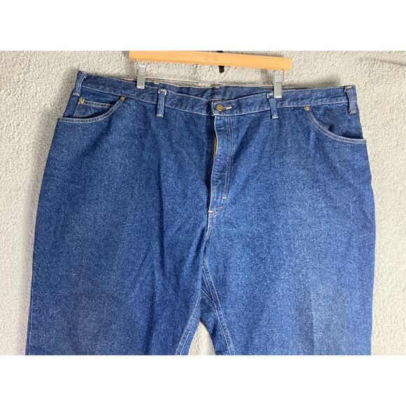 Vintage Blue Denim Jeans Size 48 Waist Relaxed Straight Fit‎ Plus - Picture 5 of 12